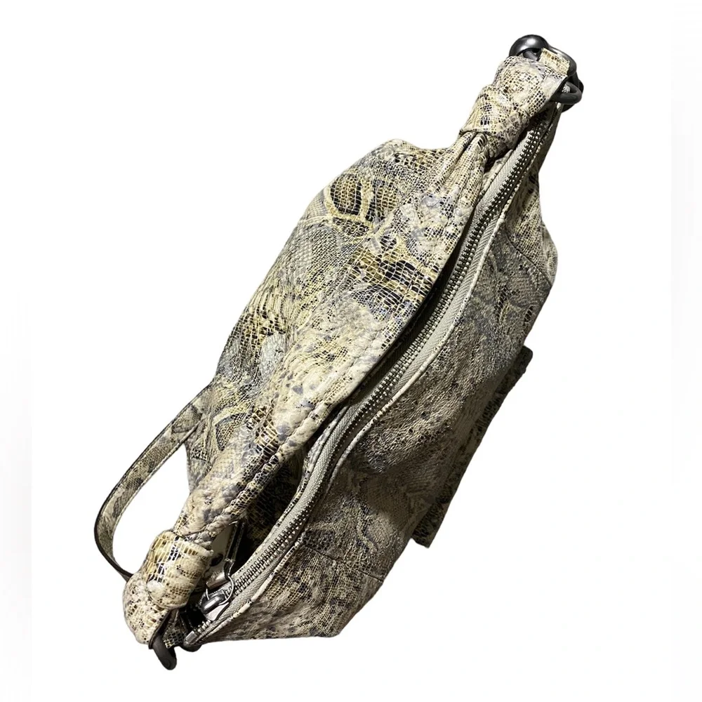 Coach Kristin Python Snake Print Embossed Leather Hobo Shoulder Bag Purse 15361